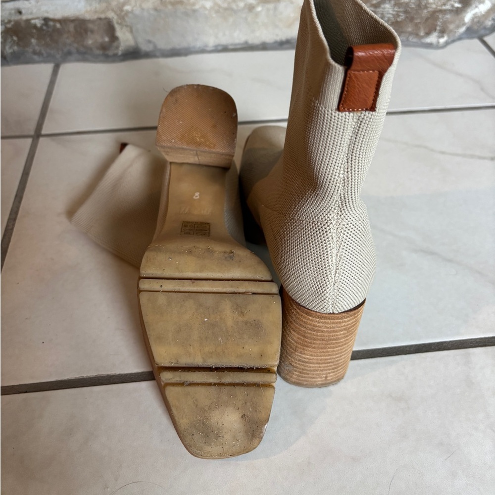 Mi.im Beige Knit Platform Boots Size 8m - Picture 4 of 5